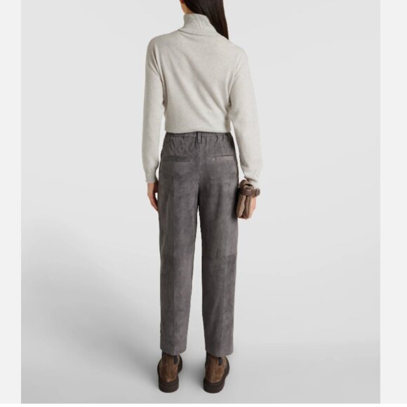 Brunello Cucinelli Suede straight pants - Picture 5 of 11